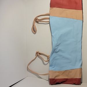 Lspace blue tan and red top